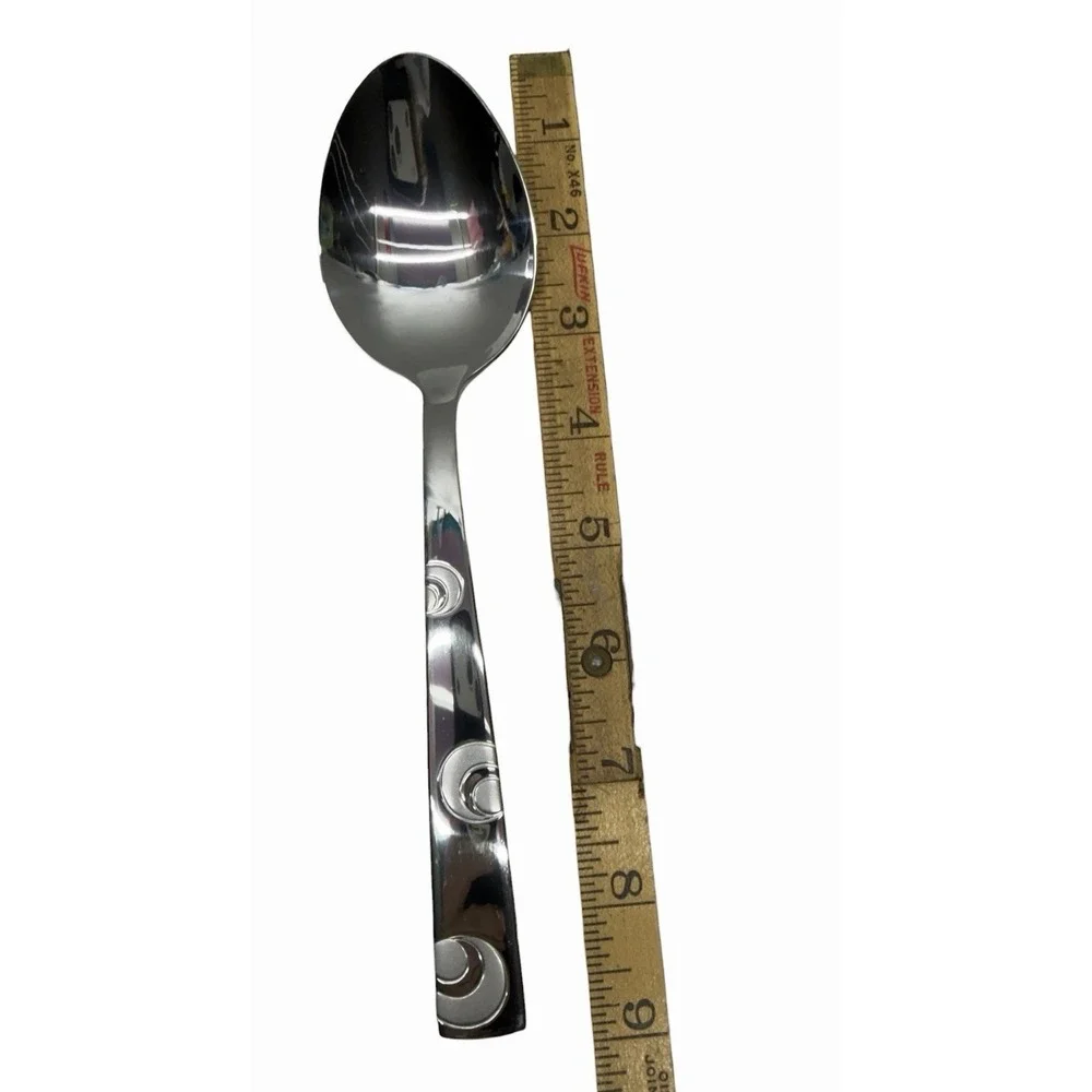 Reed & Barton 9 Pc Stainless Steel Hostess Serving Set Swirl Pattern New